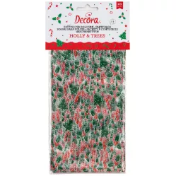 Sáčok na sladkosti 24x12,5x3 cm vianočný 20 ks