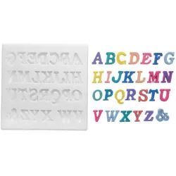 Siliconová formička abeceda 18x15 mm
