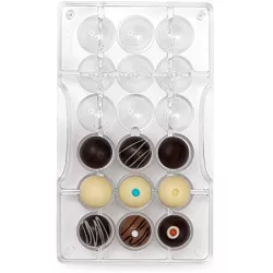 Polykarónová forma na čokoládu polkruhová malá