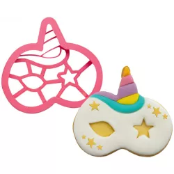 Vykrajovacia forma „Maska jednorožca“, 1 ks — 9 × 7,5 cm