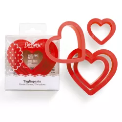 Vykrajovač červená srdiečka 4 ks