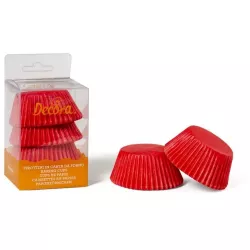 Muffinové košíčky červené 75 ks 5x3,2 cm