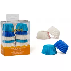 Mini modro-biele košíčky do muffinov 200 ks 3,2×2,2 cm