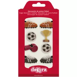Cukrové ozdoby 8 ks fotbal
