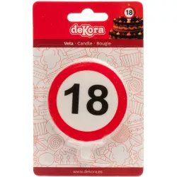 Sviečka na tortu 6,3 cm dopravná značka číslo 18