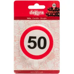 Sviečka na tortu 6,3 cm dopravná značka číslo 50