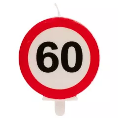 Sviečka na tortu 6,3 cm dopravná značka číslo 60
