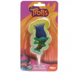 Sviečka na tortu Trolovia 7,5 cm zelená