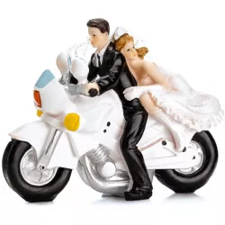 Svatební figurka motorkár 11,5 cm