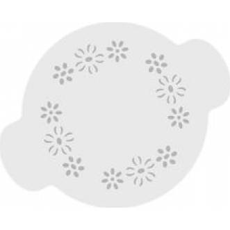 Stencil na tortu 20 cm kvetiny