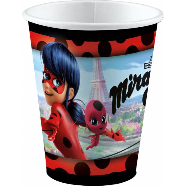 Papierové poháriky 250 ml 8 ks Miraculous