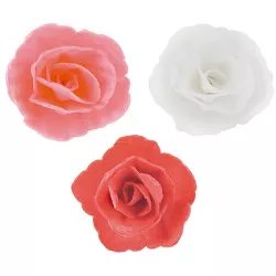 Červené a biele ruže, 36 ks, 4,5 cm