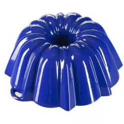 Litinová smaltovaná pekáč veľká bábovka GOURMETINA Jozefína - Nočná modrá