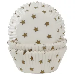 Košíčky na muffiny zlaté hviezdy 50x33 mm