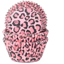 Košíčky na muffiny ružový leopard 50x33 mm
