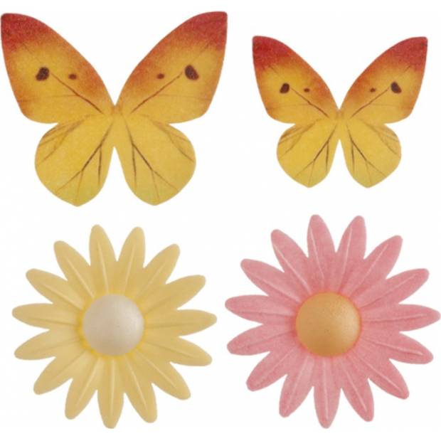Sedmokrásky a motýle z jedlého papiera, 8ks