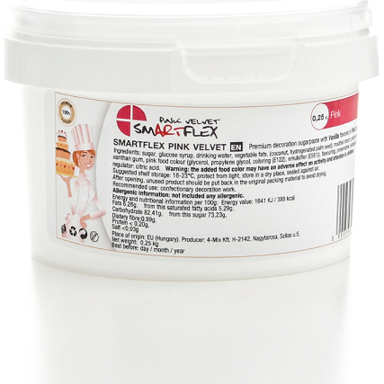 Smartflex Cerise Pink Velvet Vanilla 0,25 kg vo vreci 0028 dortis