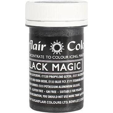 Sugarflair perleťová gélová farba (25 g) Black Magic A706 dortis