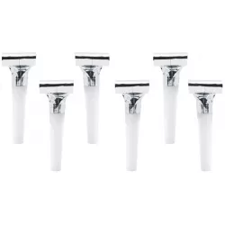 Párty fľašky kovové strieborné 6ks