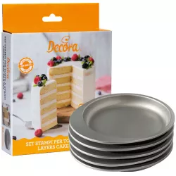 Sada 5 kulatých formiček o průměru 15 x 3,5 cm