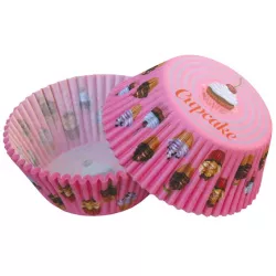 Cupcake košíčky ružové 50 ks