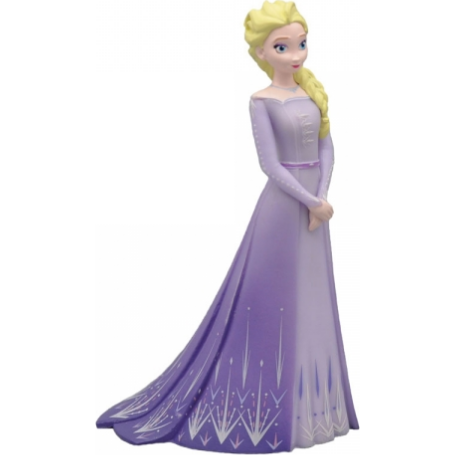 Tortová figúrka Elsa fialové šaty 10x6cm