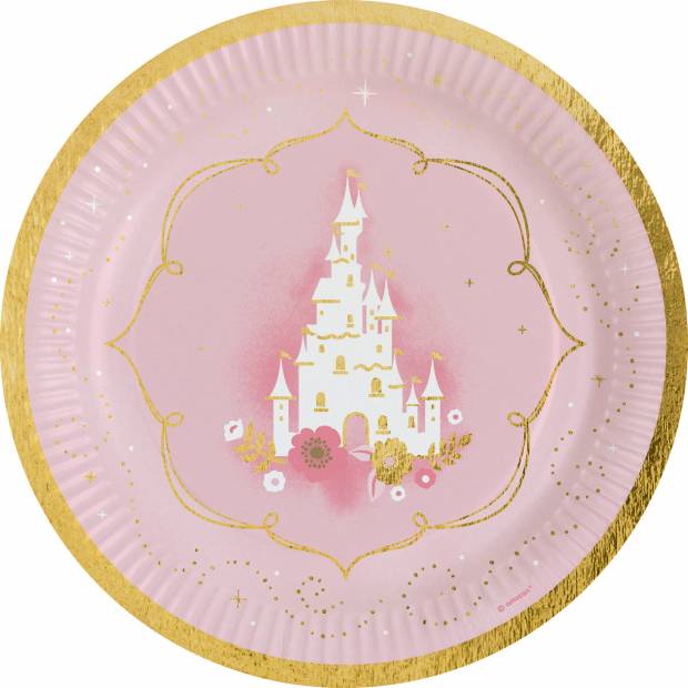 8 papierových tanierov, princezná na deň, 22,8 cm