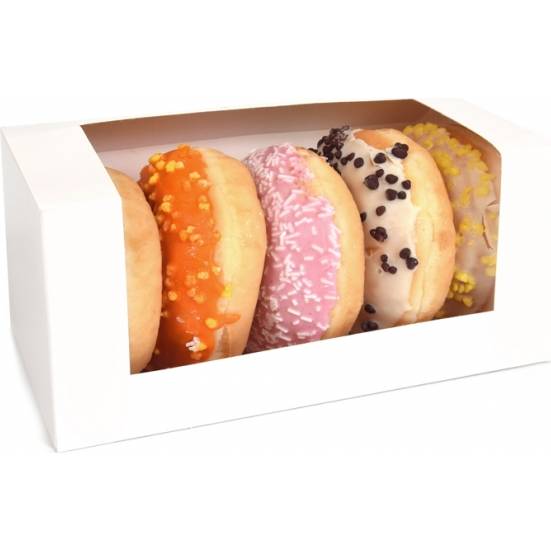 Krabica na donuty 1ks biela 185x95x90mm