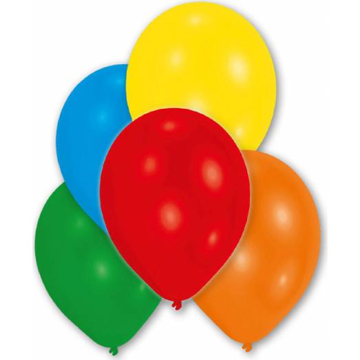 10 latexových balónov metalických, farebných 27,5 cm