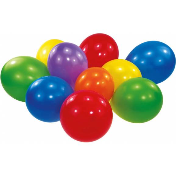 100 latexových balónov Standard, farebné 22,8 cm