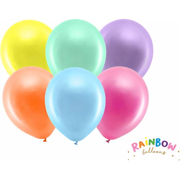 Metalické balóniky 23cm 10ks farebné