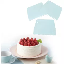 Cukrárenské karty 3 ks zubaté 13,5 × 10 cm