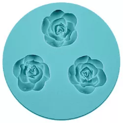 Silikónová forma — 3 ružičky, každá 3 × 2,5 cm
