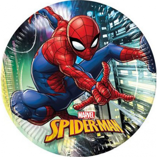 Papierové taniere Spiderman 23 cm, 8 ks