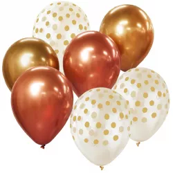 Balónový banket, zlatá–meď 7ks