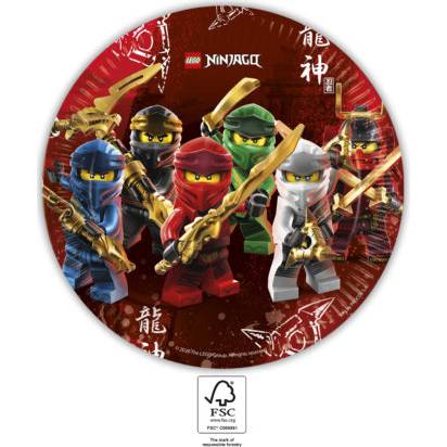 Papierový párty tanier 23cm Lego Ninjago
