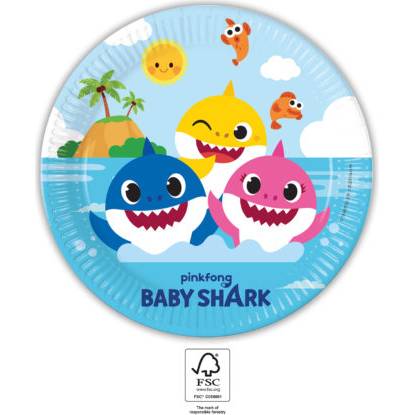 Papierový párty tanier 23cm Baby Shark