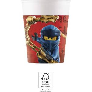 Papierové poháre 200 ml Lego Ninjago