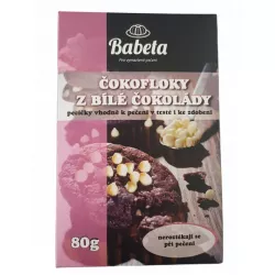 Čokoládové vločky na ozdobu a do pečiva biela čokoláda 80 g