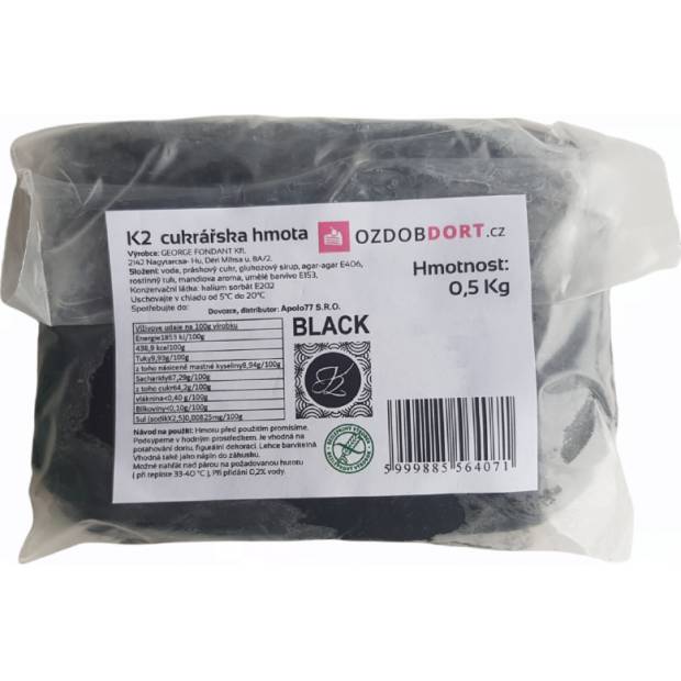 K2 Cake Coating 0,5 kg čierna