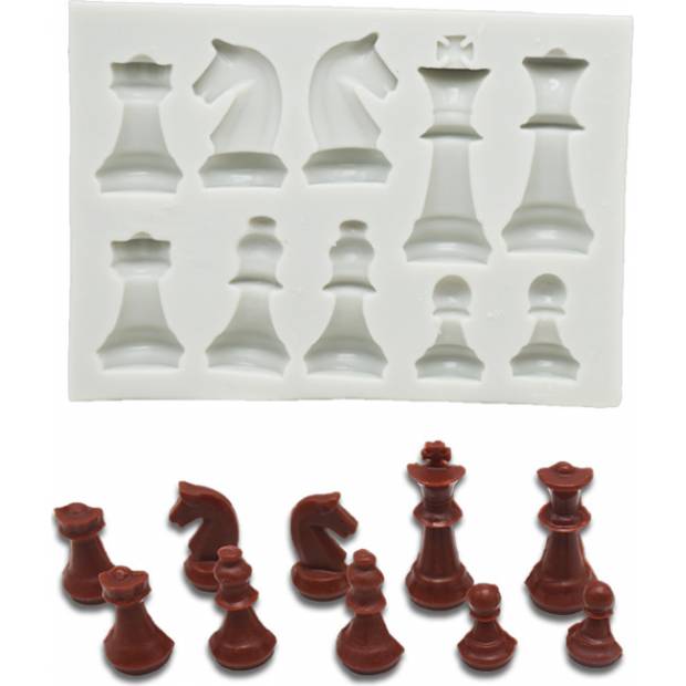 Silikónová šachová súprava 10,5x7,5cm