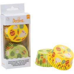 Papierové košíčky na muffins 36 ks veľkonočný zajačik, vajká a mrkvička