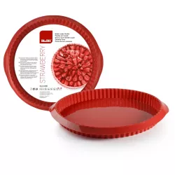 Silicone tortová forma 28x3 cm červená