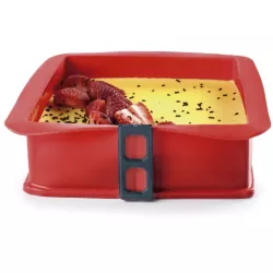 Rozkladacia forma hranatá 25x25cm so sklenenou základňou