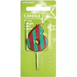 farebná narodeninová sviečka 7,6 cm číslo 6