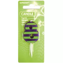 farebná narodeninová sviečka 7,6 cm číslo 8