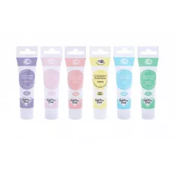 Sada gélových farieb Rainbow Dust, pastelové 6ks x 25g