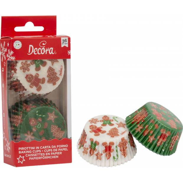 Papierové košíčky na muffiny 36ks Vianočné - Decora