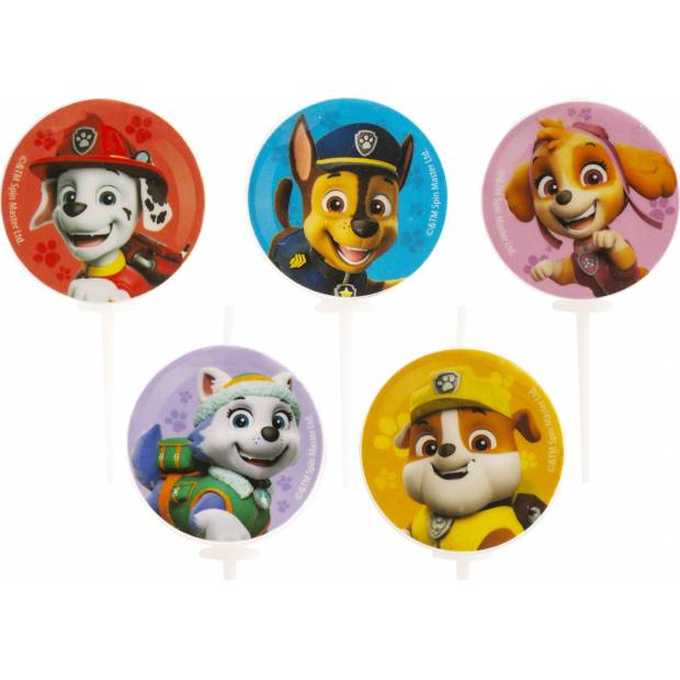 Tortové sviečky Paw Patrol 3cm 5ks