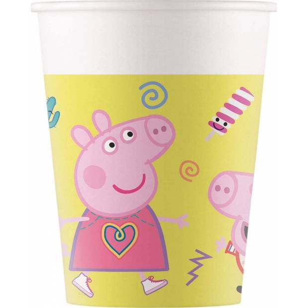 Papierové poháre 200ml Pepa Pig 8ks